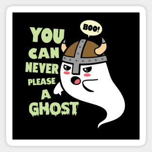 Funny Cute Kawaii Boo Viking Ghost Funny Saying Meme Sticker